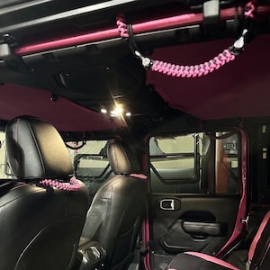 Jeep Paracord Grab Handle full Duo set (2 full wrap fronts. 2 full wrap backs and 2 for seats)JK, JLU, JT, etc.