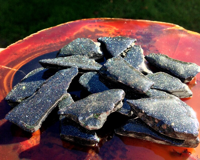 Specular Hematite Iron Oxide Crystals Tabular Druzy Etsy