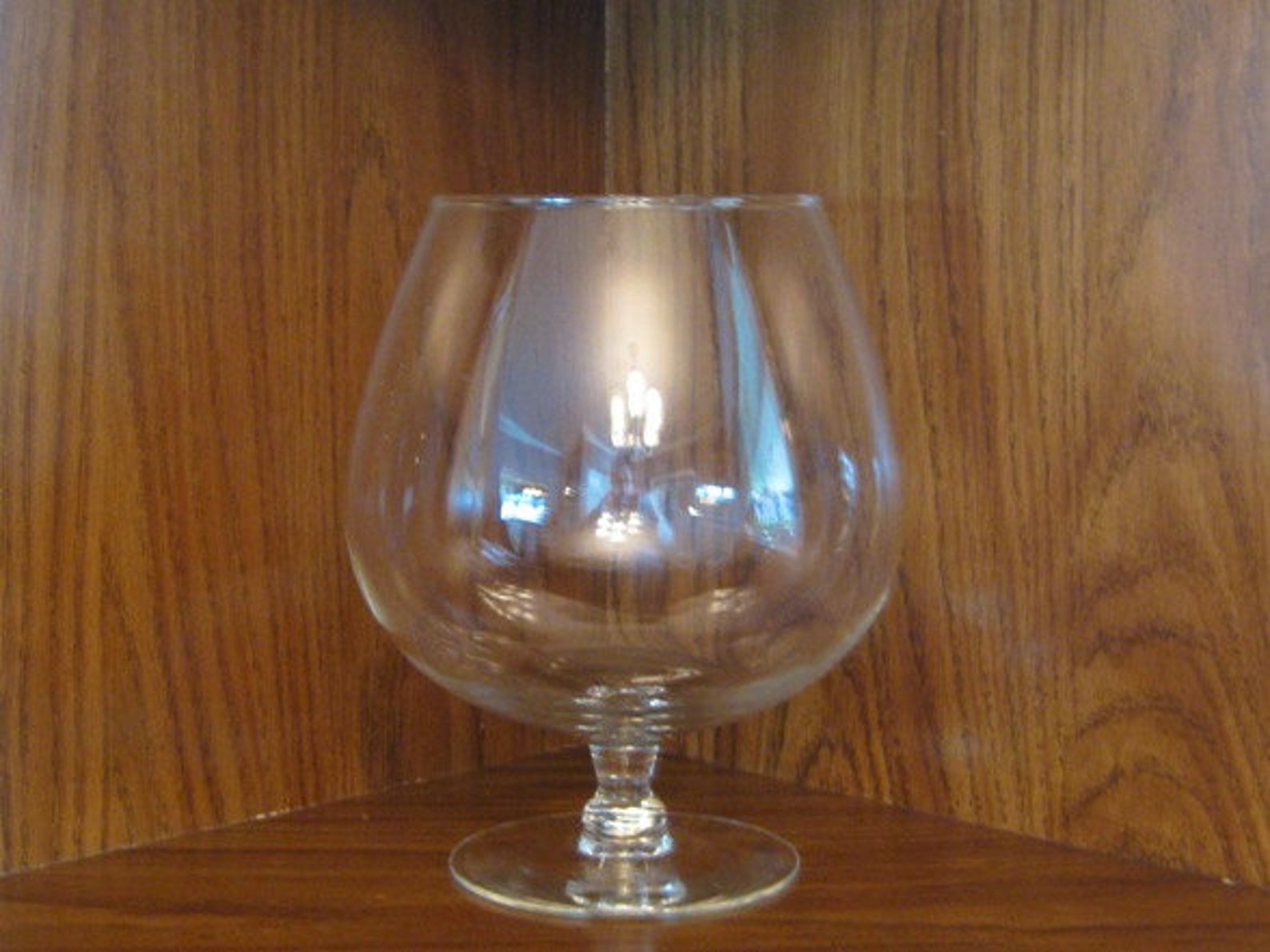 Large Huge Giant Clear Smooth Glass Brandy Snifter Etsy