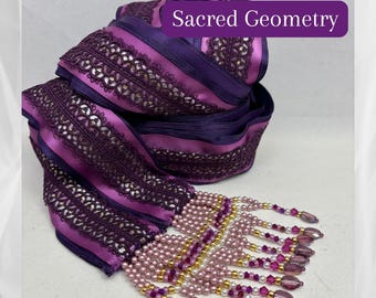 WEDDING HANDFASTING Cord, Tie the Knot, Ceremony, Bridal Sash, Beaded