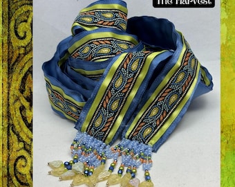 WEDDING HANDFASTING Cord, Tie the Knot, Ceremony, Art Deco, Cornflower