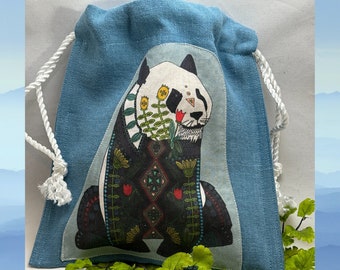 Ritual Kit, Giant Panda keepsake bag, gift for nature lover, baby shower gift