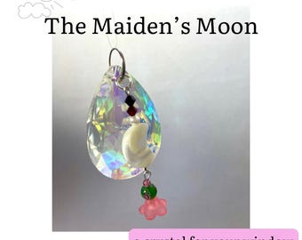 Maiden's Moon Crystal Suncatcher, First Moon Gift