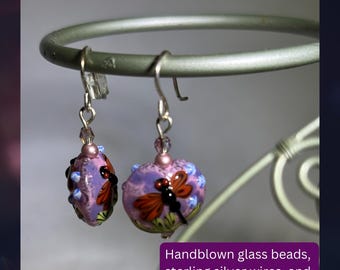 RED DRAGONFLY EARRINGS