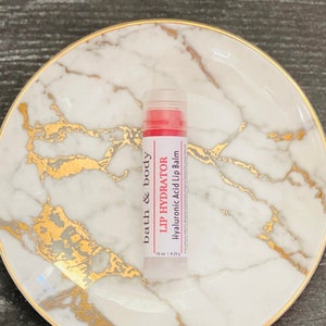 Red Tinted Lip Balm Stick w/ Hyaluronic Acid | Unflavored Chapstick | Quality Lipstick | Unscented Lip Butter for Dry Lips | Lip Moisturizer