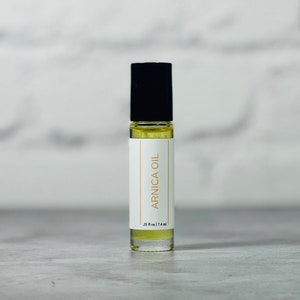 Arnica Oil Roll On | Easy Application and Carry On | Self Care Arnica Montana Flower Extract Glass Roller | Arnica Sunflower Infused Oil