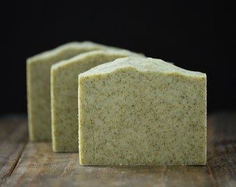 Moringa Silk Soap, Unscented | No Coconut | Nut Allergy Face & Body Gentle Wash Bar | Mature Skin | Non Drying Acne Cleanser | Botanical