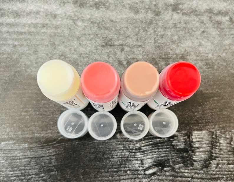 Bulk Red Tinted Arnica Lip Balm Sticks Sheer Strawberry Wholesale Lip Butter w/ Private Label Unlabeled Post Lip Filler Moisturizer image 5