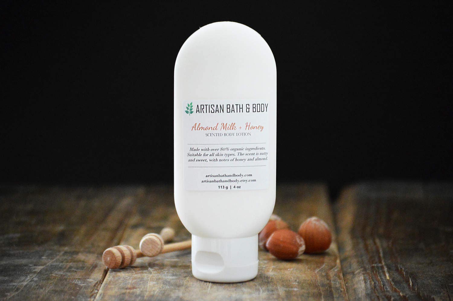Organic Body Lotion Almond Milk Honey Moisturizer Nutty Etsy