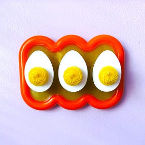 Teufelei Wandbehang/Dopamin Dekor/Fake Food/Küchen Dekoration/Essen Dekor/Pop Art/Maximalistisches Dekor/Einzigartiges Geschenk/Lustige Wand Dekoration