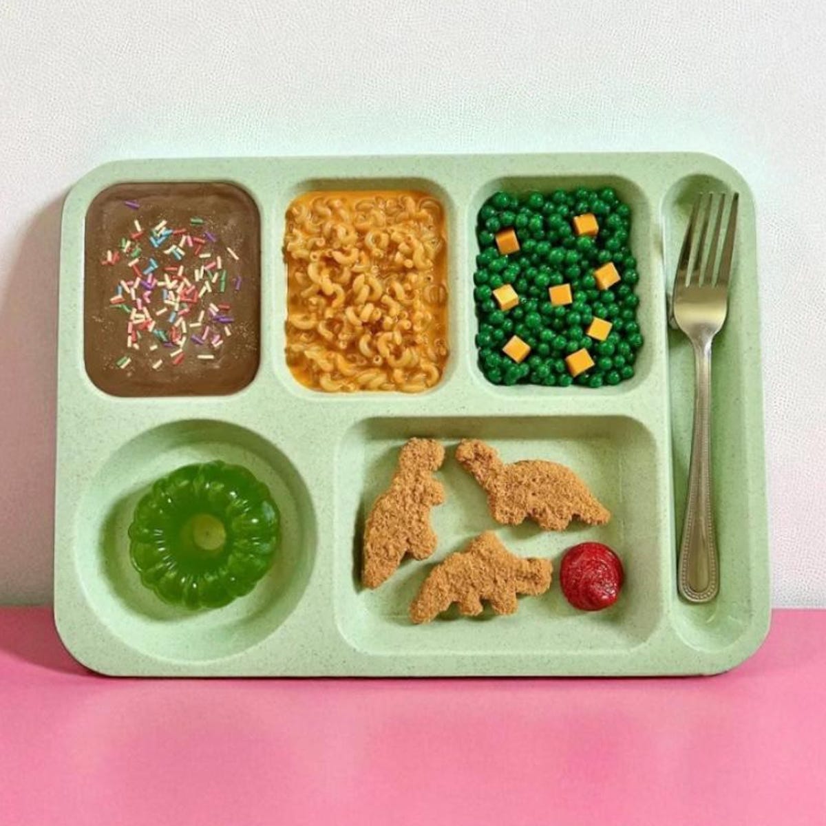 Retro School Lunch Wall Sculpture /Pop Art/Food Art/ Fake Food/Food Décor/Dopamine Décor/Maximalist Décor/ Food Prop/ Kitchen Art