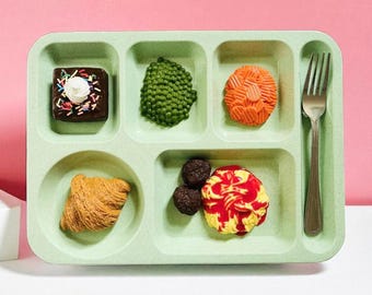 Retro School Lunch Wall Sculpture /Pop Art/ Kitschy/ Fake Food/Food Décor/Dopamine Décor/Maximalist Décor/ Food Prop