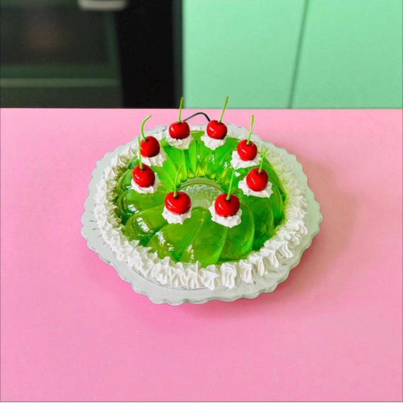 チーキー・フルーツケーキ26cm MERRYTHOUGHT 2001年 ジェリーケーキライト/レトロ/キッチュ/ドーパミンデコレーション