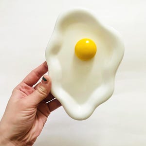 Dripping Egg Wall Hanging/ Dopamine Decor/ Maximalist Decor/ Fake Food/ Food Decor/ Pop Art/ Wall Sculpture/ Funky Decor/Weird Art/ Kitchen