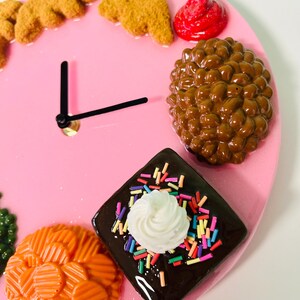 Kiddie Dinner Plate Wall Clock/dopamine Décor/fake Food/kitchen Décor ...