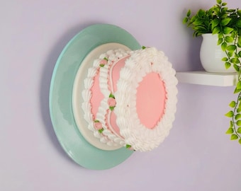 Cake Wall Hanging/Dopamine Décor/Fake Food/Kitchen Décor/Food Décor/Pop Art/Maximalist Décor/Funny Decor /Unique Gift