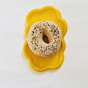 Everything Bagel Wall Hanging / Dopamine Decor/ Maximalist Decor/ Fake Food/ Food Decor/ Pop Art/ Wall Sculpture/ Funky Decor/Kitchen