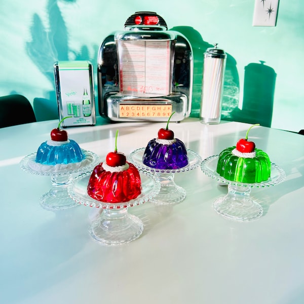 Oplichtende mini kleurrijke Jelly Cake Light Nepvoedsel Dopamine Decor Eigenzinnig Funky Kitscherig Retro Pop Art