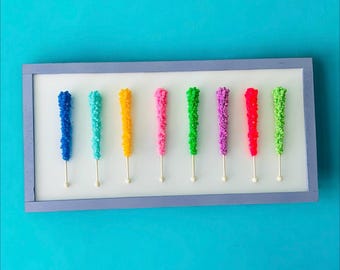 Rock Candy Wall Art: Dopamine Decor Resin Sculpture