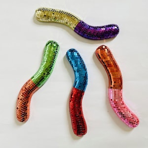 JUMBO Disco Gummy Worm Wall Art/ Dopamine Decor/ Maximalist Decor/ Fake Food/ Food Decor/ Pop Art/ Wall Sculpture/ Funky Decor/ Unique Gift