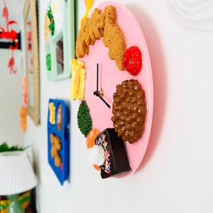Kiddie Dinner Plate Wall Clock/dopamine Décor/fake Food/kitchen Décor ...