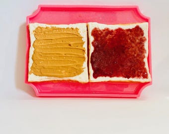Peanut Butter & Jelly Wall Hanging/ Dopamine Decor/ Maximalist Decor/ Fake Food/ Food Decor/ Pop Art/ Wall Sculpture/ Funky Decor/Fun Gift