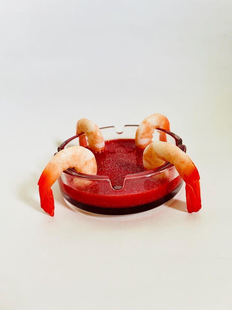 Shrimp Cocktail Aschenbecher/Funky/Skurril/Dopamin Dekor/Pop Art/Kitschig/Kitsch/Lustig/Seltsam/Speisedekor/Fake Food Bild 9