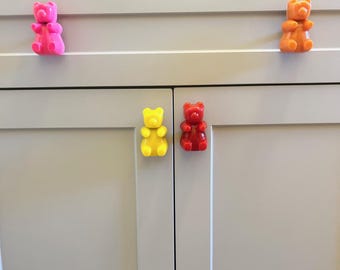 Gummy Bear Cabinet-Drawer Pulls/Fake Food/Food Décor/Unique Drawer Pulls/Funny Décor/Kitchen Décor/Pop Art/Fake Candy/Maximalist Décor