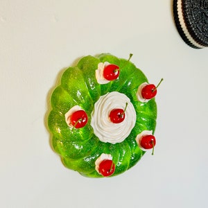 Jelly Cake Wall Hanging/Funky/ Kitschy/ Glitter/ Fake Food/ Pop Art