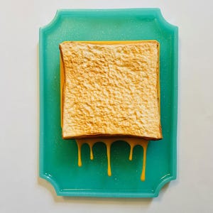 Grilled Cheese Sandwich Wall Hanging/ Dopamine Decor/ Maximalist Decor/ Fake Food/ Food Decor/ Pop Art/ Wall Sculpture/ Funky Decor/Fun Gift