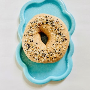 Everything Bagel Wall Hanging / Dopamine Decor/ Maximalist Decor/ Fake Food/ Food Decor/ Pop Art/ Wall Sculpture/ Funky Decor/Kitchen