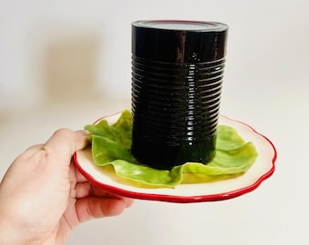 Lámpara de salsa de arándanos enlatada/Decoración de dopamina/Comida falsa/Decoración de comida/Lámpara funky/Arte pop/Arte de cocina/Decoración maximalista/Arte de comida/Decoración extraña