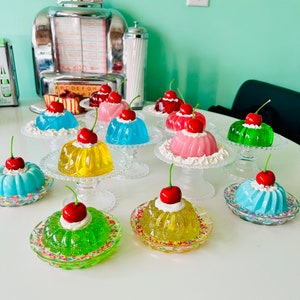 Mini Colorful Jelly Cake Fake Food Dopamine Decor Quirky Funky Kitschy Retro Pop Art
