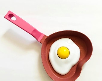 Frying Pan & Egg Wall Art/ Dopamine Decor/ Maximalist Decor/ Fake Food/ Food Decor/ Pop Art/ Wall Sculpture/ Kitschy Decor/Kitchen Decor