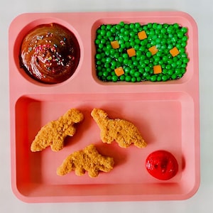 Kiddie Dinner Wall Sculpture /Pop Art/ Kitschy/ Glitter/ Fake Food/Retro/ 90s/ Nostalgic/ Dopamine Decor