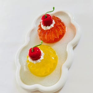 Mini Jelly Cake Wall Hanging / Dopamine Decor/ Maximalist Decor/ Fake Food/ Food Decor/ Pop Art/ Wall Sculpture/ Funky Decor/Kitchen