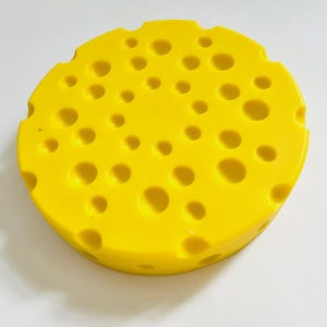 JUMBO Cheese Wheel Wall Hanging/ Dopamine Decor/ Maximalist Decor/ Fake Food/ Food Decor/ Pop Art/ Wall Sculpture/ Funky Decor/Fun Gift