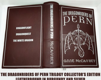 The Dragonriders of Pern Trilogy Omnibus Collector's Edition - Leatherbound in Burgundy and Silver