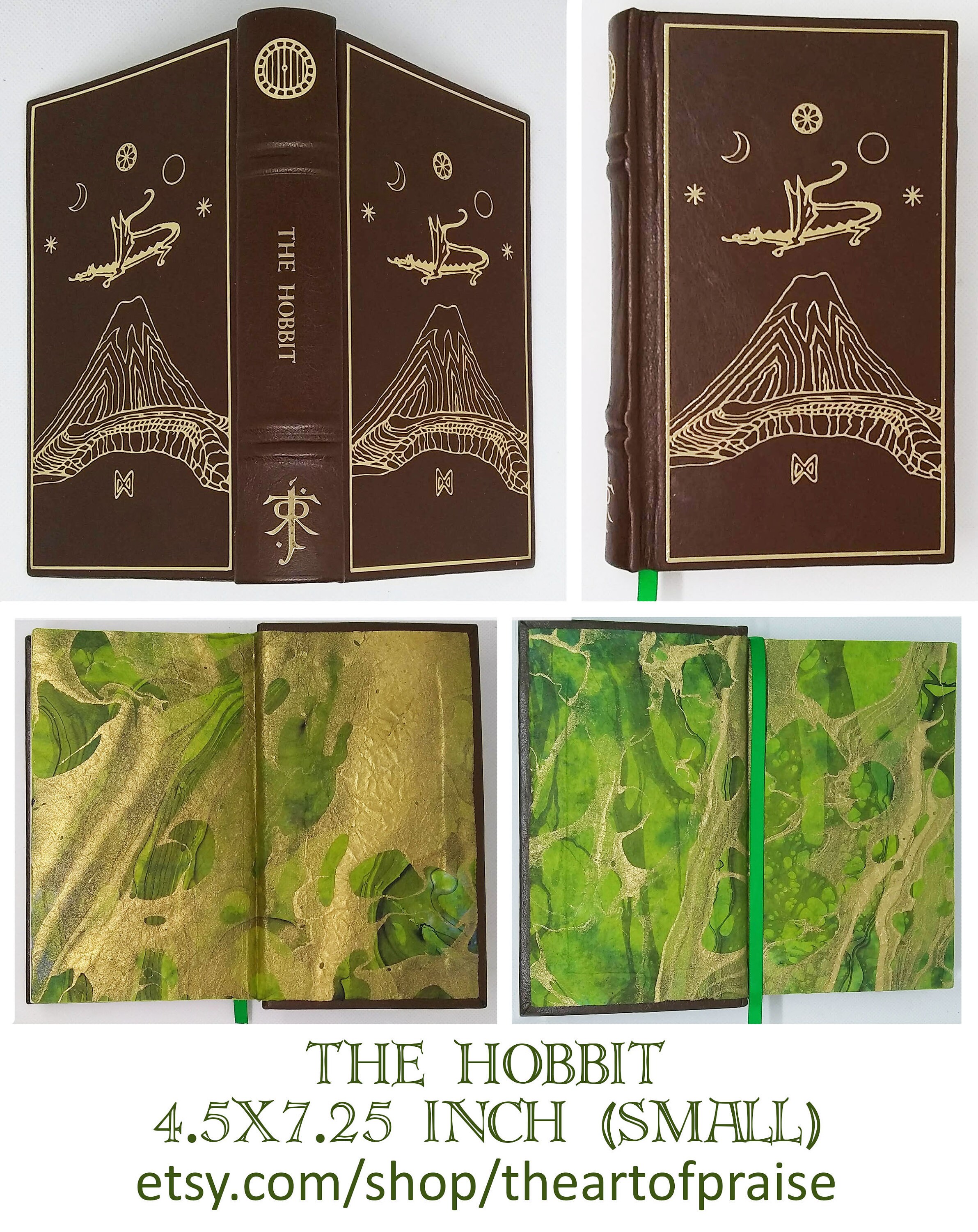 Ledergebundene Tolkien Bücher braun und Gold 45 x 725 Zoll | Etsy