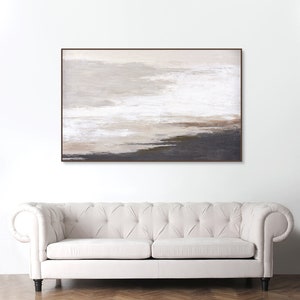 Printable Costal Seascape Painting Large Wall Decor Abstract Beach Landscape Neutral Wall Art Minimal Beige Landscape Neutral Muted Colors