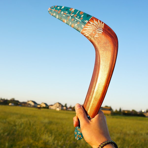 Boomerang "Warrior". Wood gifts for men, wood gifts for men 5 year anniversary, wooden gifts for anniversary. Yoyo alternative.