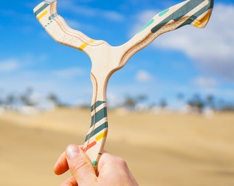 Boomerang "Storm" | Lawn, Outdoor games | Boy games | Anniversary gift | Handcrafted gift | Light, Thin & Easy to throw