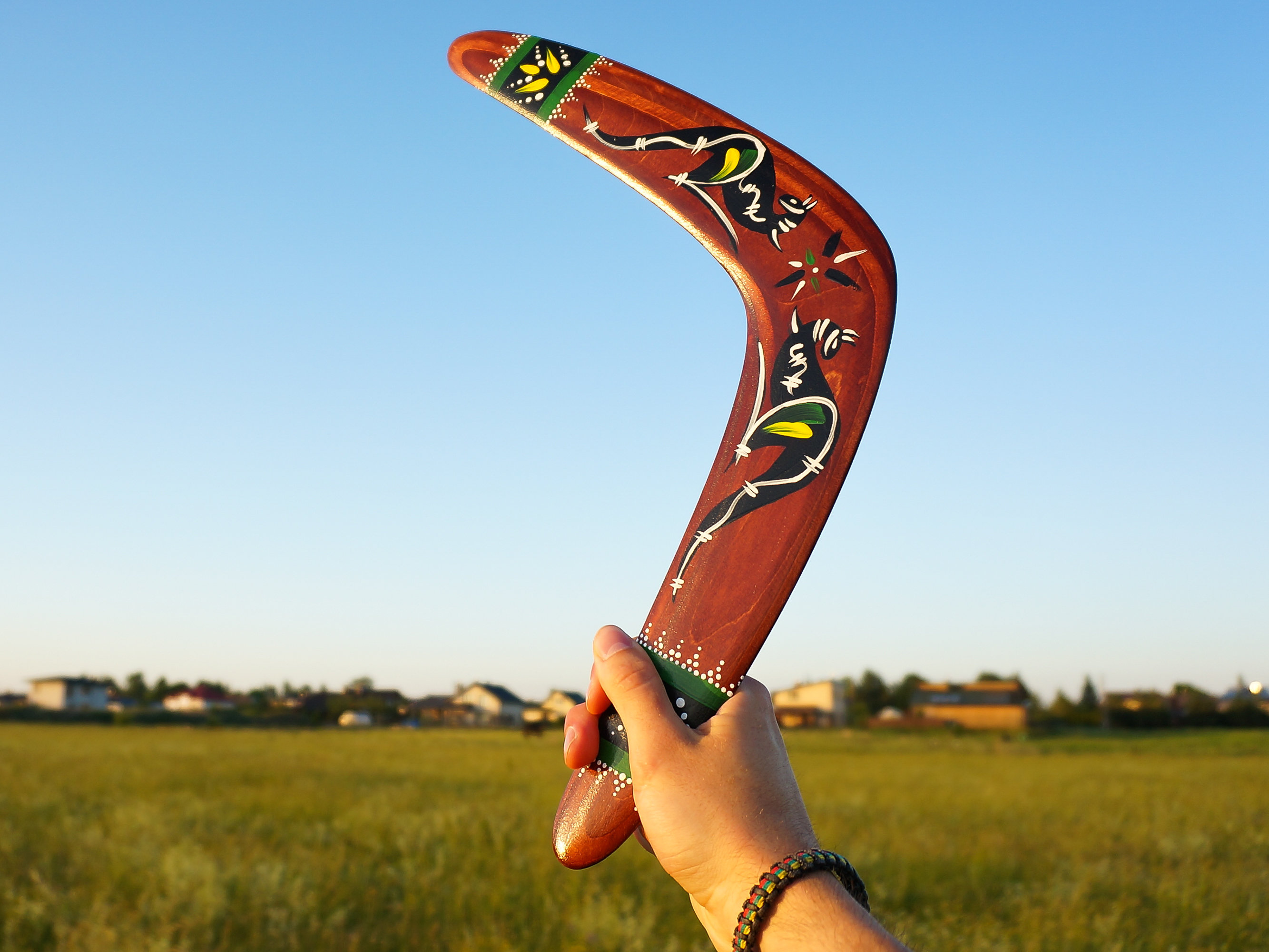 BOOMERANG Canguro. Boomerang de madera hecho a mano y probado en