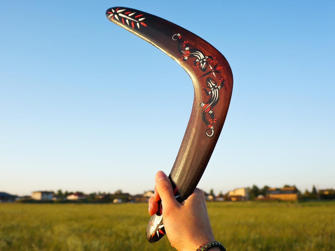 Boomerang Aventura フィッシングベスト ビンテージ Amazon.com: Boomerang Native Art 29 cm Wooden Boomerang 3-Pack ウェア
