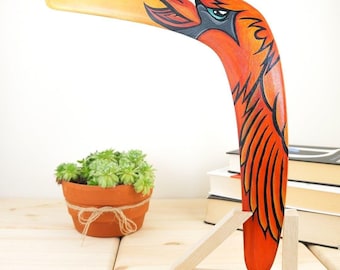 Hand Painted Wooden Returning Boomerang, Size: 18 Inch