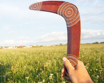 Hand Painted Personalizable Returning Boomerang, Size: 18 Inch