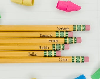 Personalized Pencils | Back to School Supplies | Classroom gift | Pencil Pack | Student gift | Name Pencils | Ticonderoga Pencils