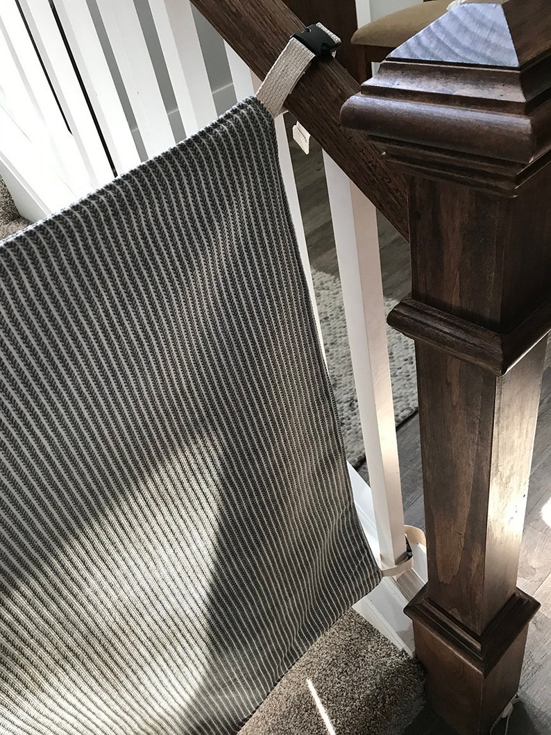 Cloth Gate Stair Barrier With Buckles / Fabric Dog Gate Etsy