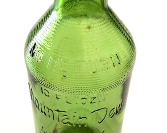 Vintage Mountain Dew Bottle 60s 10oz