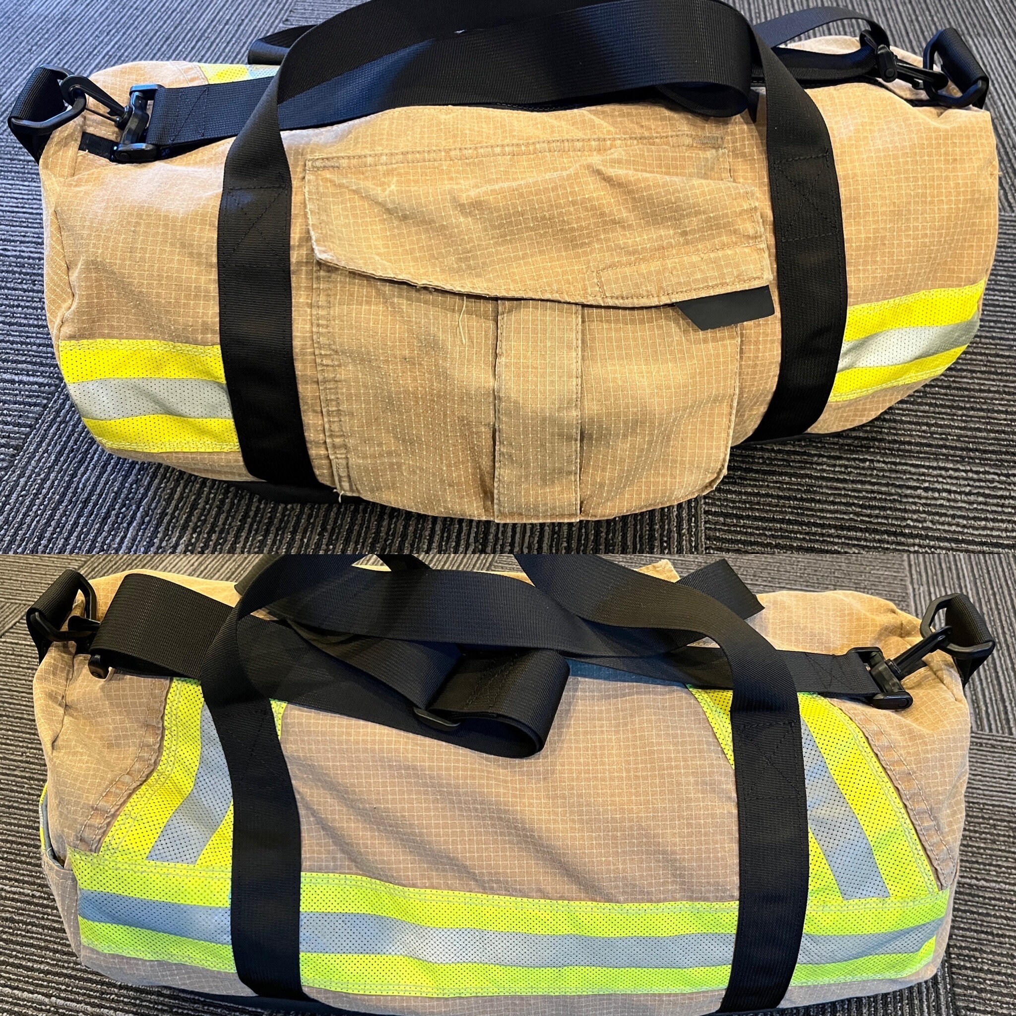 Firefighter Duffel Bag Made From Reclaimed / Recycled / Etsy